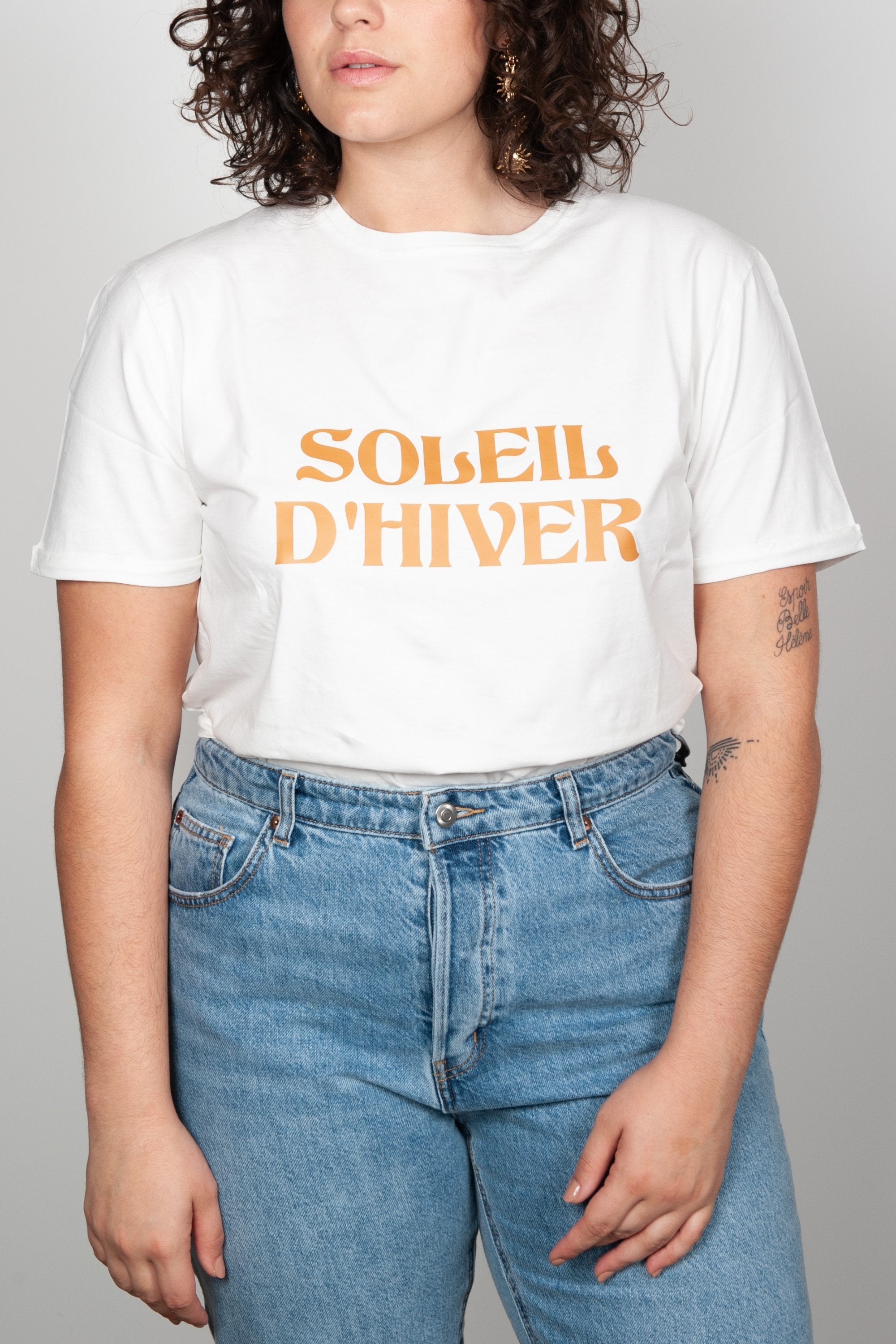T-shirt coton biologique - Soleil d&#39;hiver - Ivoire - fairytale