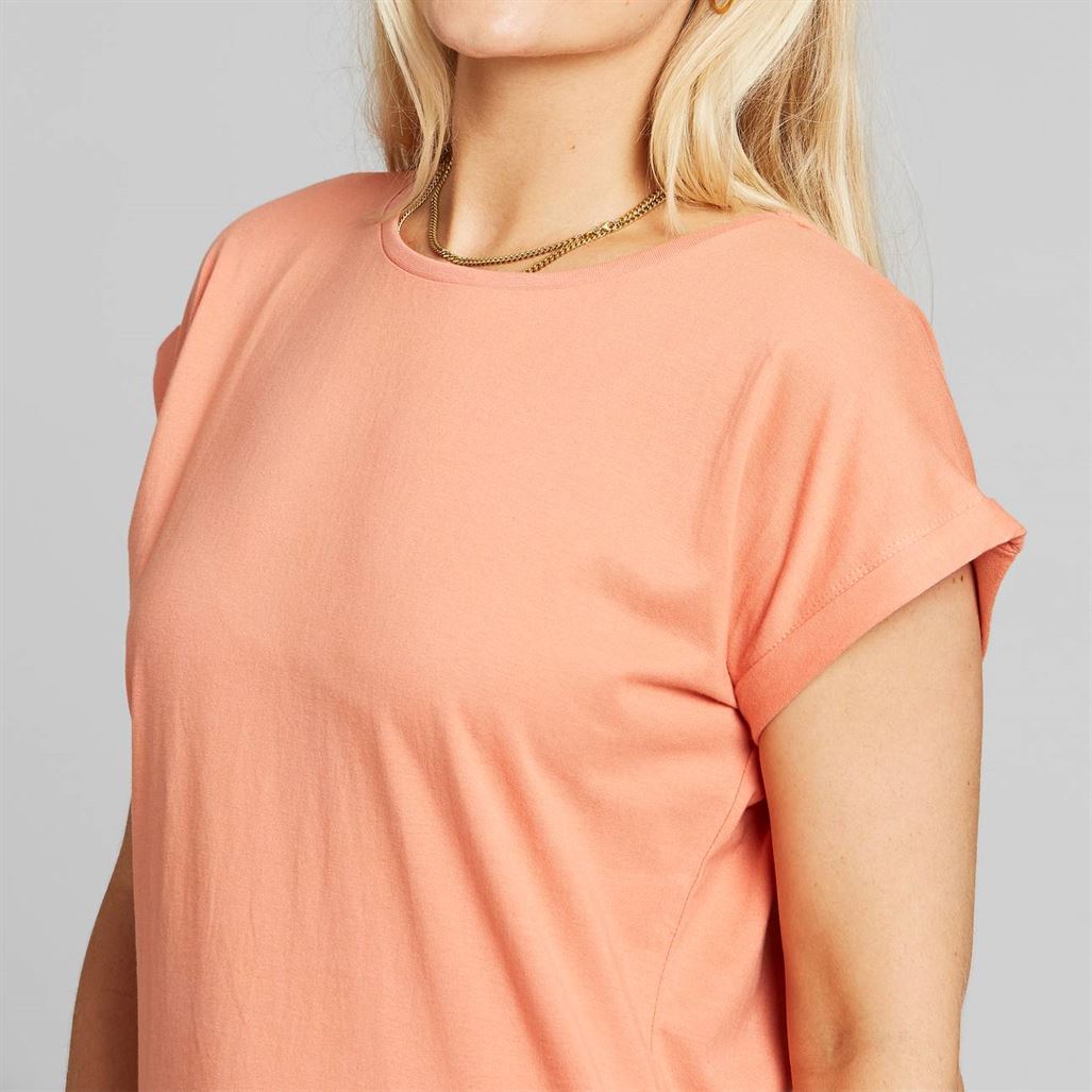 T-shirt coton biologique - Visby - corail - fairytale