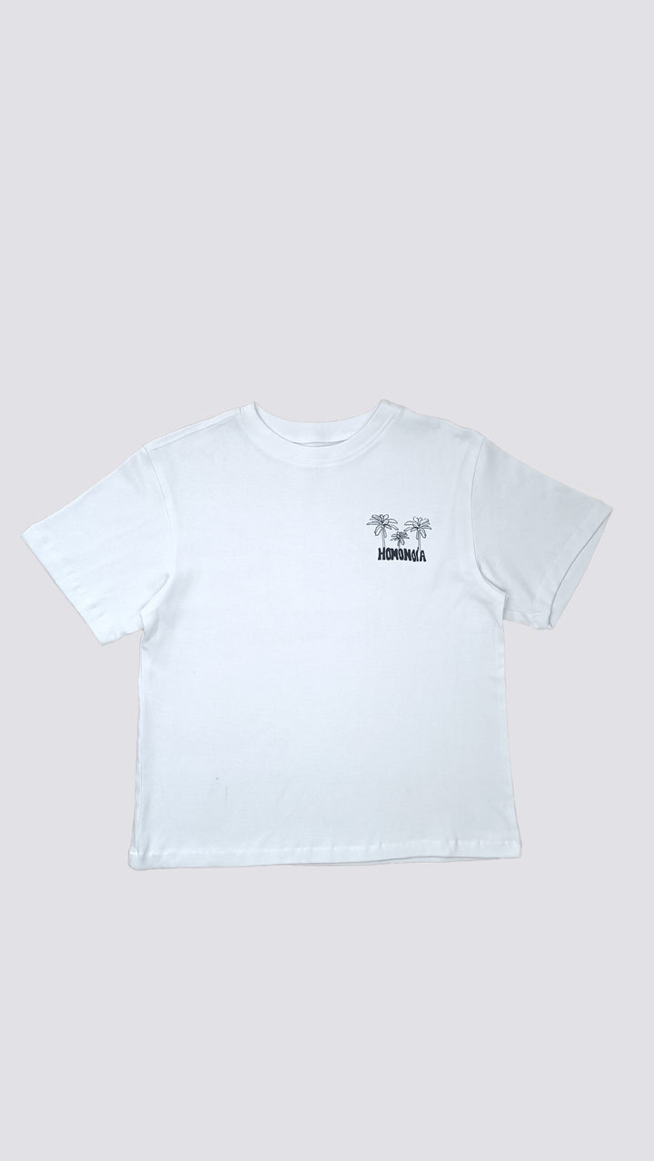 T-shirt coton upcyclé - Homonoia - blanc - fairytale