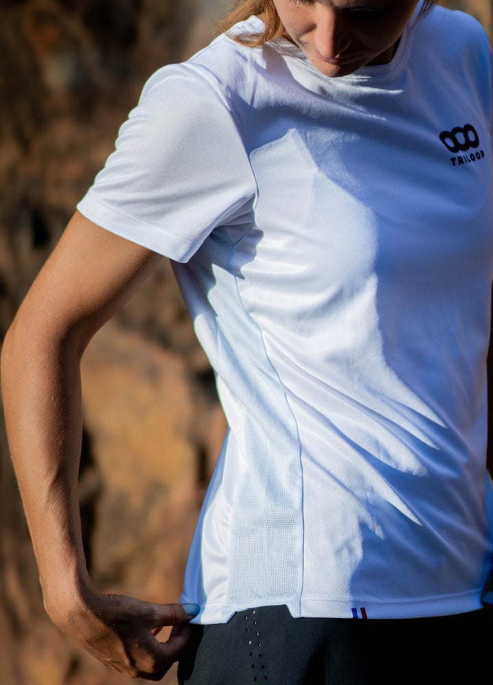 T-shirt en fibres recyclées - Santorin - Blanc - fairytale