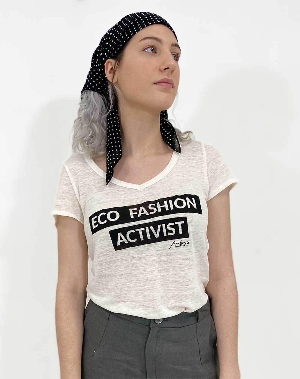 T-shirt &quot;fashion activist&quot; en lin - Zazie - XXS - fairytale