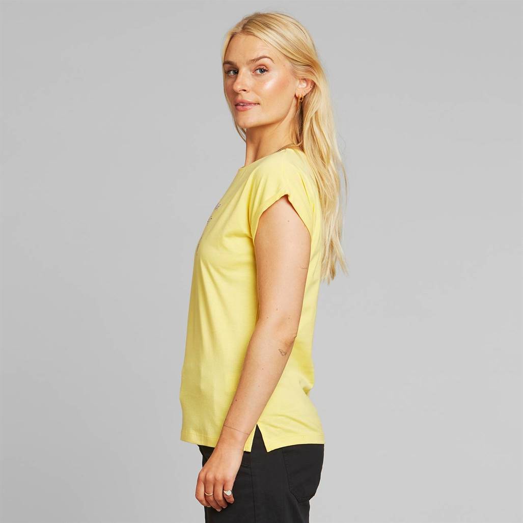 T-shirt Local Planet en coton bio - Visby - jaune - fairytale