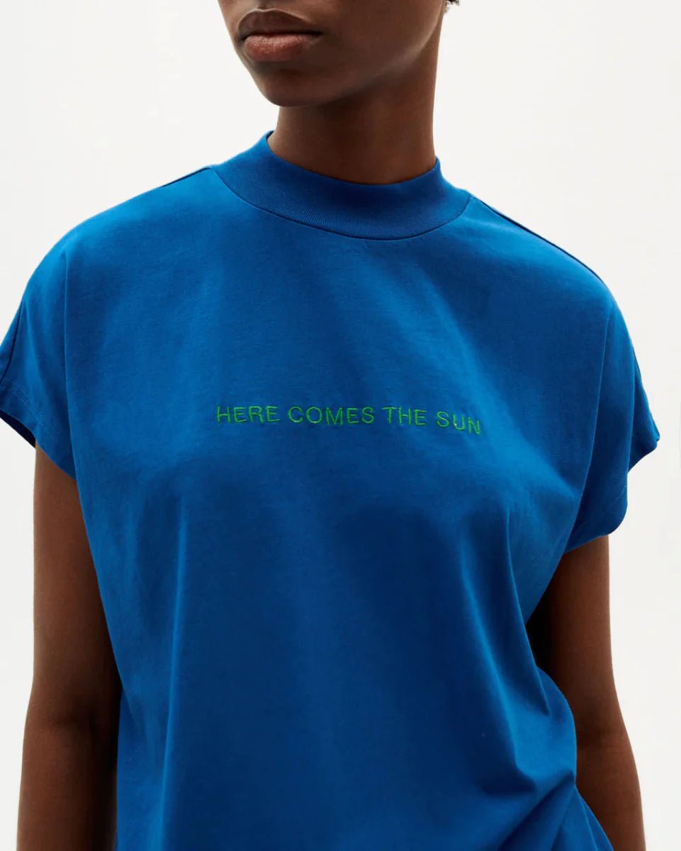T-shirt manches courtes - Here comes the sun - bleu - fairytale