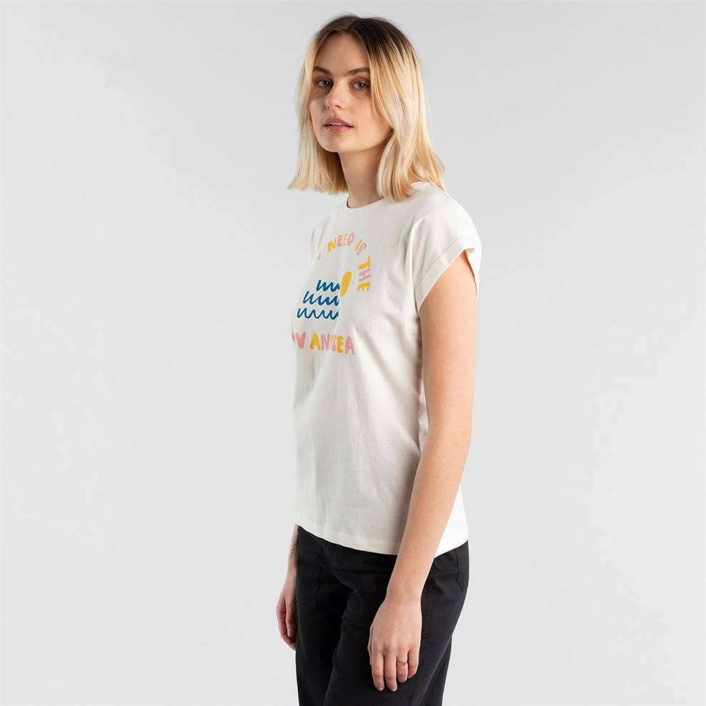 T-shirt Sun en coton bio - Visby - blanc - fairytale