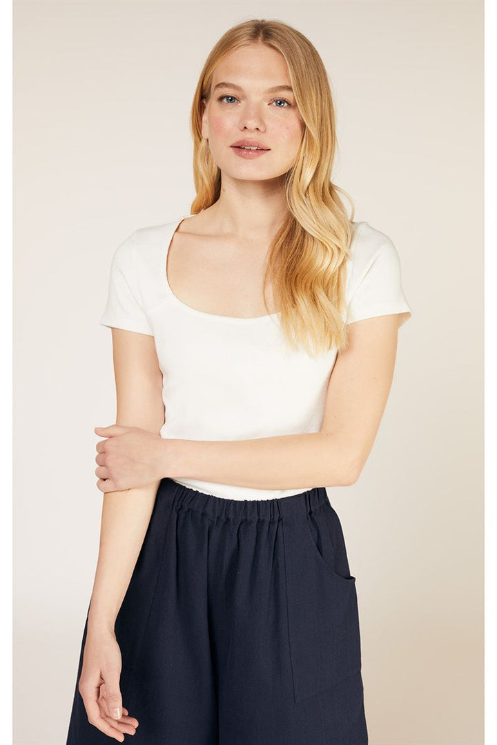 Top coton biologique - Casey - blanc - fairytale
