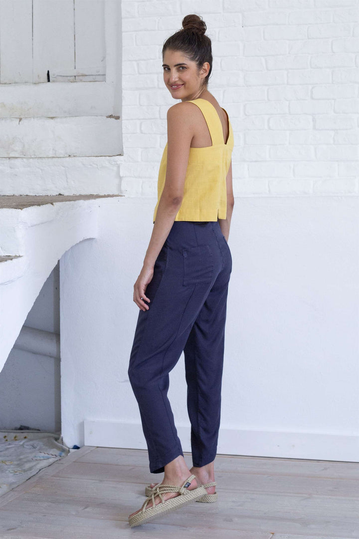 Top coton biologique et lin - Arlik - jaune - fairytale