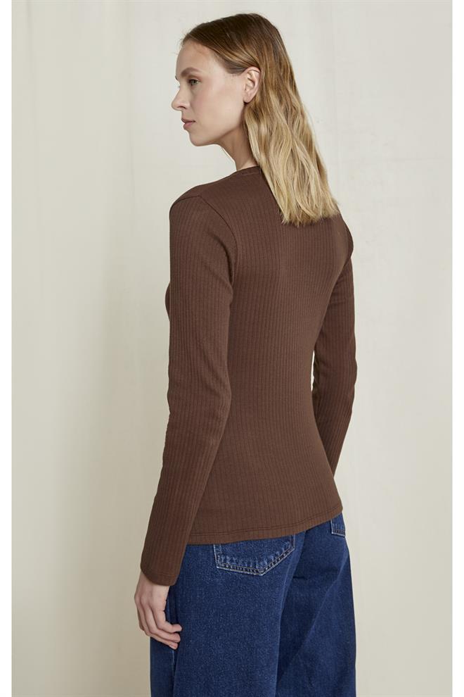 Top coton biologique - Krisha - marron - fairytale
