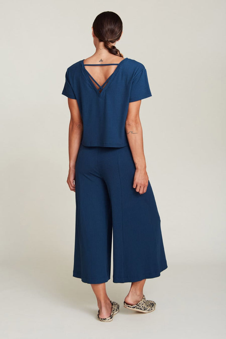 Top viscose recyclée - Samoa - bleu - fairytale
