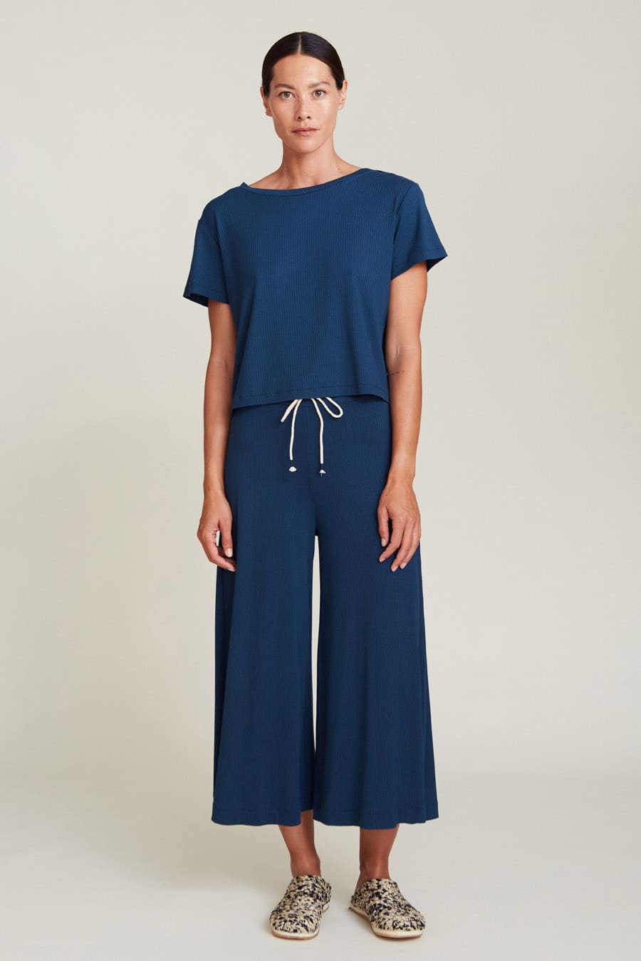 Top viscose recyclée - Samoa - bleu - fairytale