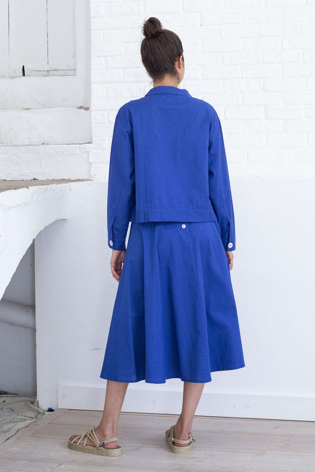 Veste coton biologique - Isa - bleu - fairytale