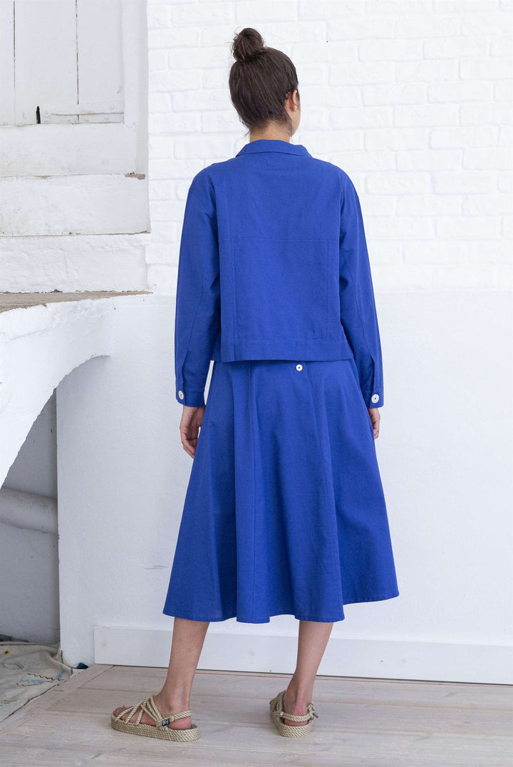 Veste coton biologique - Isa - bleu - fairytale
